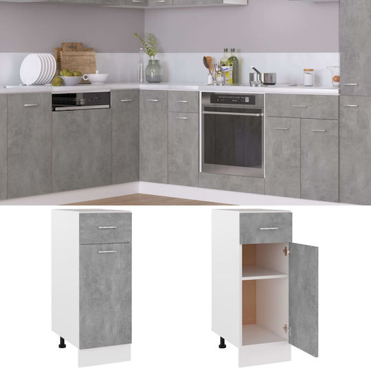 Bodenstehender Schrank Grey Concrete 30x46x81.5cm