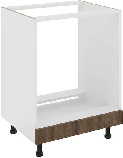 Karo Dulap Inferior pentru Cuptor Stejar Bronz/alb 60x50x80buc