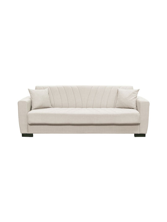 Galaxy Canapea Cu Trei Locuri Pat Cu Spațiu De Depozitare Bej 210x78x78cm E9938,3