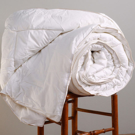 Melinen Doppelbett-Steppdecke mit Mikrofaserfüllung 220x240 cm White