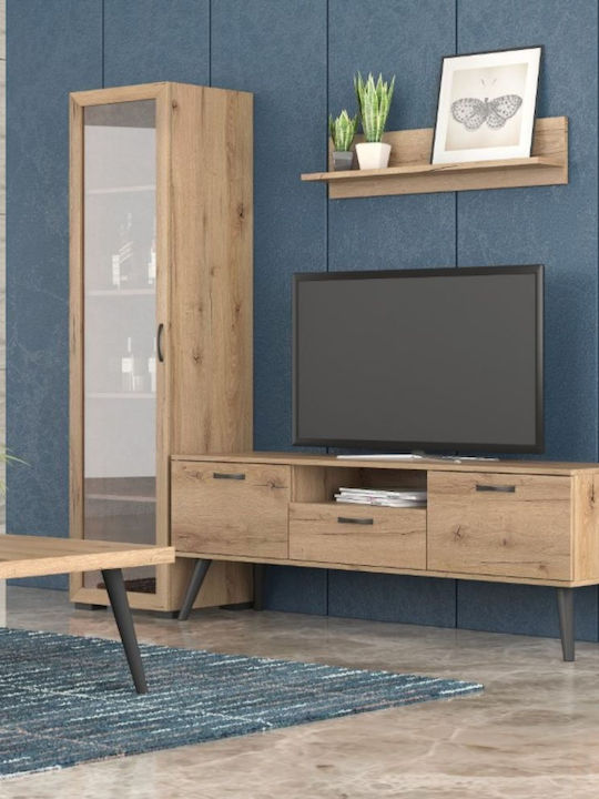 Unitate TV pentru sufragerie Νο 55 Scrumieră cu vitrină L195xA45xÎ180buc