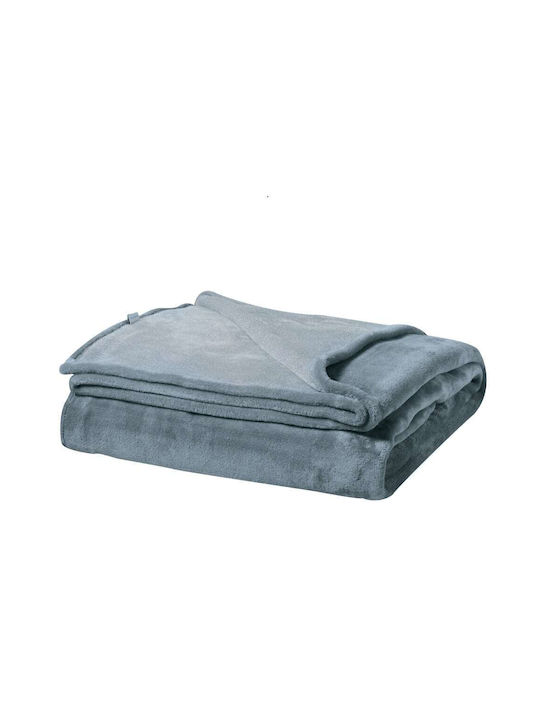 Kentia Yolanda Κουβέρτα Βελουτέ Μονή 160x220εκ. Denim