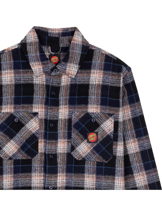 Apex Long-sleeved Shirt Checked Navy