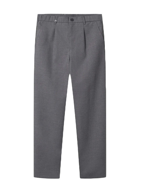 Men's Trousers Chinos Elastic in Regular Fit Dark Grey
