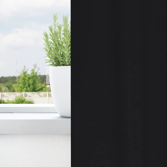 vidaXL vidaXL Vorhänge mit Grommets Schwarz 140x245cm