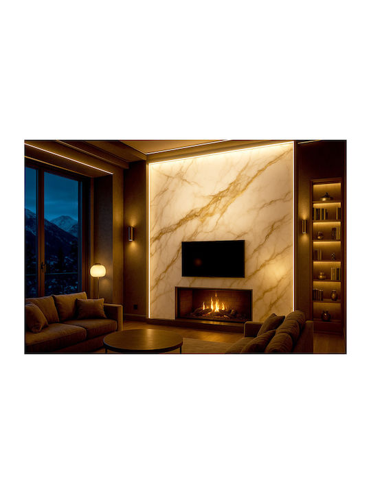3D Wall Panels from PVC with Glue Gold 122x122x0.28cm