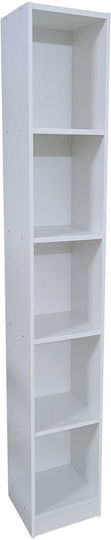 Bibliothek Eliot 5s Weiße 30x30x180cm