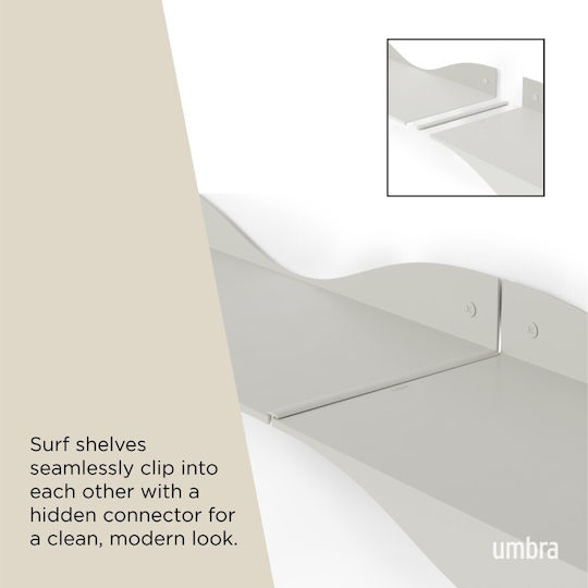 Wall Shelves Cream 2 Pieces 43x18x10cm