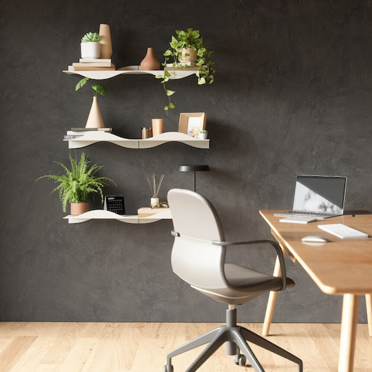 Wall Shelves Cream 2 Pieces 43x18x10cm