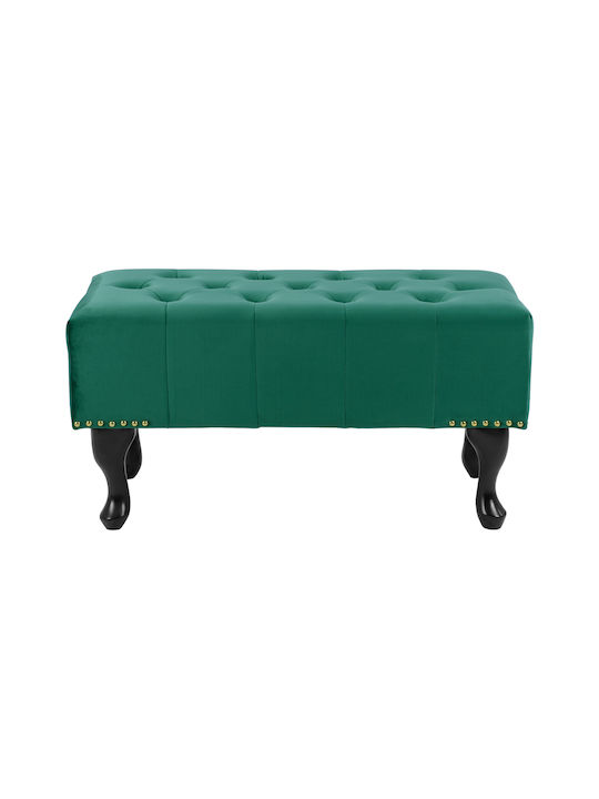 Velvet Upholstered Footstool Emma Cypress 78x46x40cm