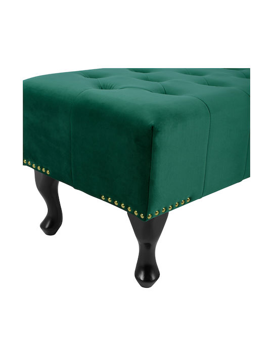 Velvet Upholstered Footstool Emma Cypress 78x46x40cm