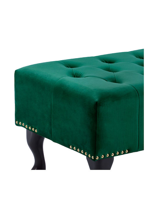 Velvet Upholstered Footstool Emma Cypress 78x46x40cm
