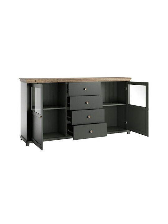 Μπουφές Tolnue 103 mit Schubladen Dark Green 181x42x93cm