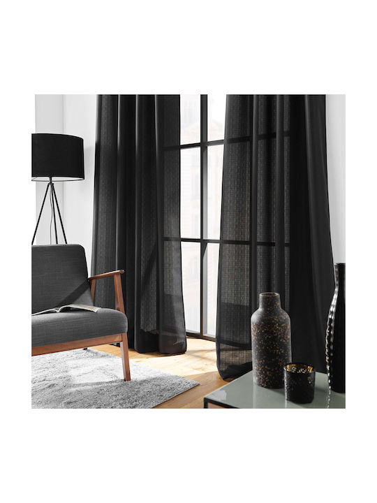 Soline Schwarz Vorhang mit Grommets 140x260cm