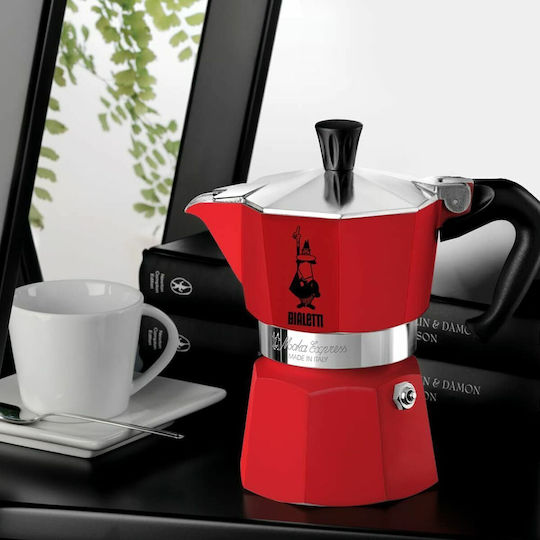 Bialetti Stovetop Espresso Pot Red