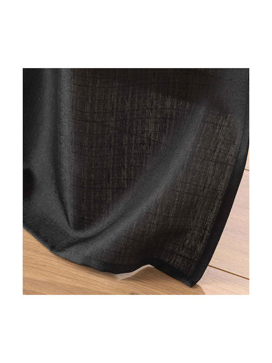 Soline Schwarz Vorhang mit Grommets 140x260cm