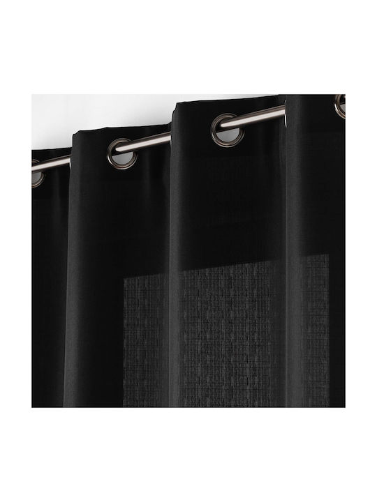 Soline Schwarz Vorhang mit Grommets 140x260cm