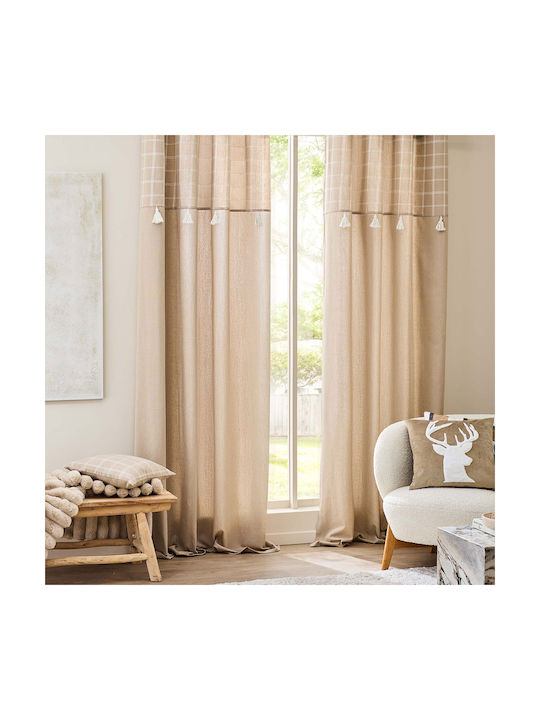 Curtain with Grommets Everest Beige 140x240cm