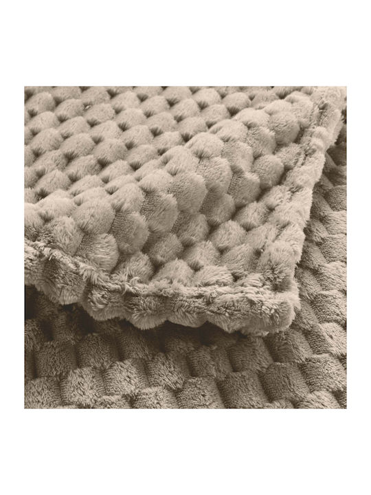 L-c Mini Fleece Blanket Sofa 125x150cm Taupe