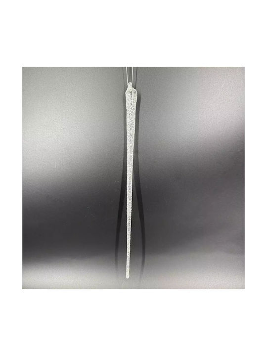 Hängender Weihnachtsbaumschmuck Stalaktit Silber 2x30cm