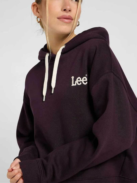 Essential Women's Sweatshirt Hooded Bordo
