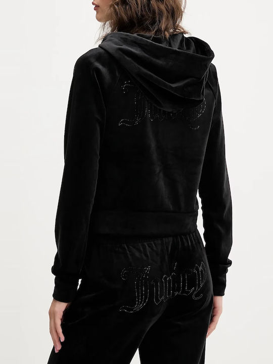 Madison Women's Sweatshirt Jacket Hooded Black