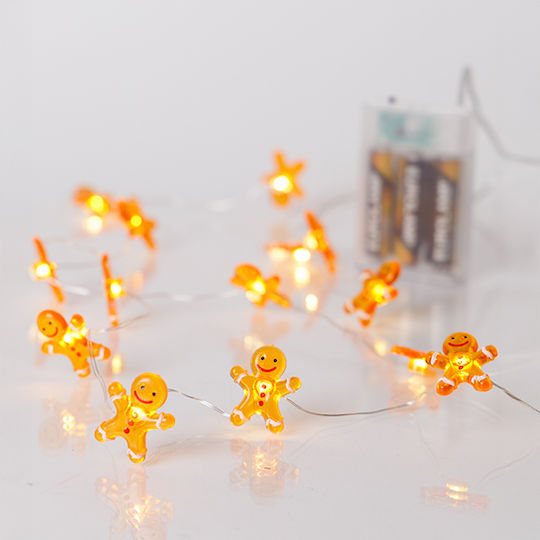 Lights LED 1.9m. Warm White Battery in String 1pcs