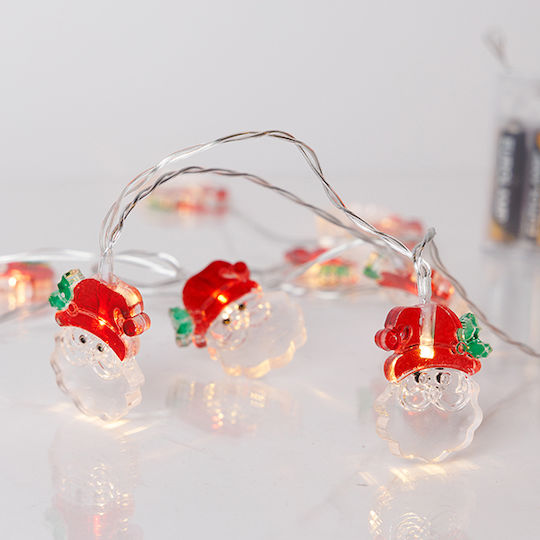 10 Lights LED Warm White Battery in String 1pcs