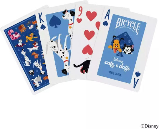 Fahrrad Offizielles Kunststoff Kartenspiele Made USA 10048060 Disney Katzen Hunde