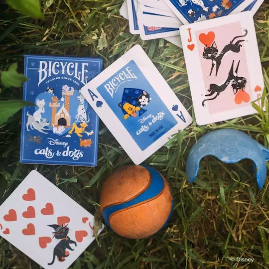 Fahrrad Offizielles Kunststoff Kartenspiele Made USA 10048060 Disney Katzen Hunde