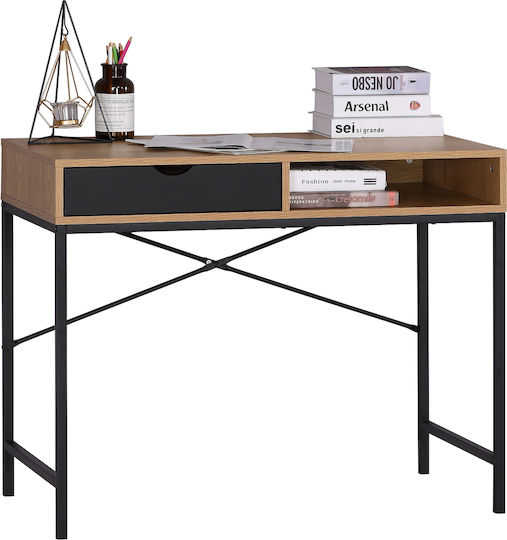 Γραφείο Fenwick 98x48x76.3εκ. Δρυς/μαύρο