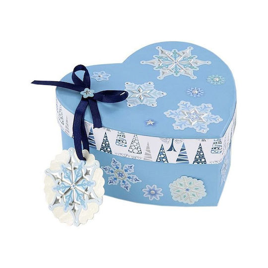 Set mit geprägten metallischen Aufklebern 4 Blatt 10x23cm Weihnachten