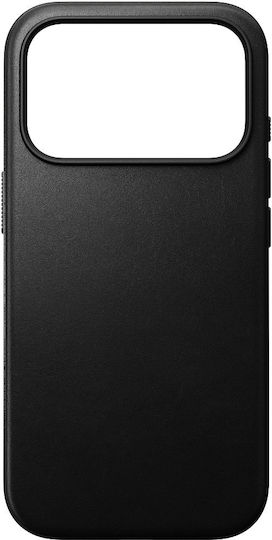 Nomad Modern Задна корица Кожа 0.85мм Черен (iPhone 17 Pro Max)