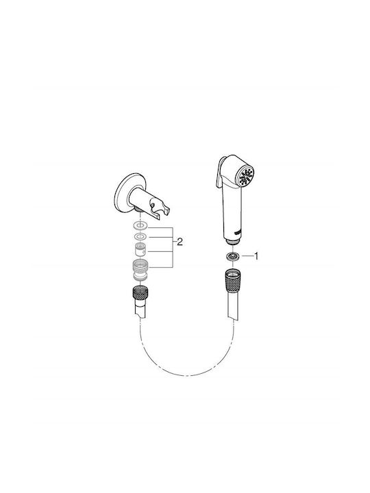 Grohe Tempesta-f Trigger Τηλέφωνο Μπιντέ Γκρι