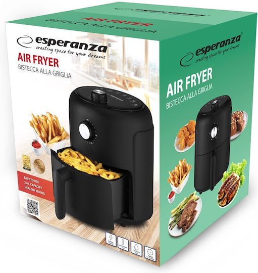 Esperanza Heißluftfritteuse 2.6Es Schwarz EKA001