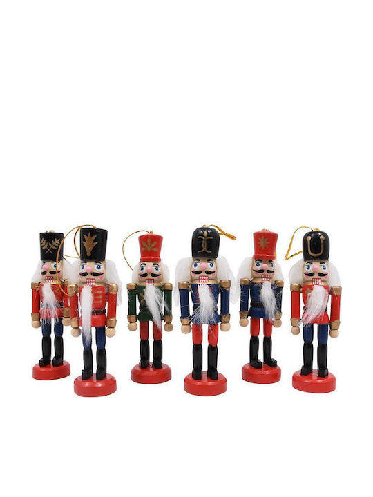 Set Ornamente Spărgători De Nuci Multicolori 11x21cm 6 Bucăți