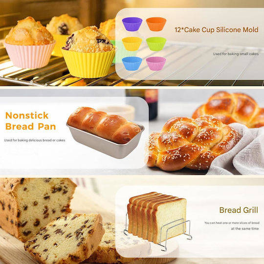 Set 23 Accesorii Philips Airfryer Dual Basket 3000/5000 Tavă Din Silicon Pentru Prăjitor Cu Aer Forme Pentru Prăjituri 2 Suporturi Formă Pentru Vafe Suport Pentru Pâine Clești