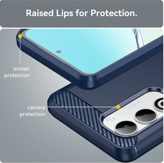Techsuit Carbon Bumper Σιλικόνης / Πλαστικό Μπλε (Oppo A5 4G - Techsuit)