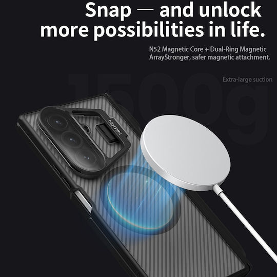 Nillkin Camshield Prop Magnetic Pen Back Cover Plastic / Silicone Transparent (Galaxy Z Fold7)