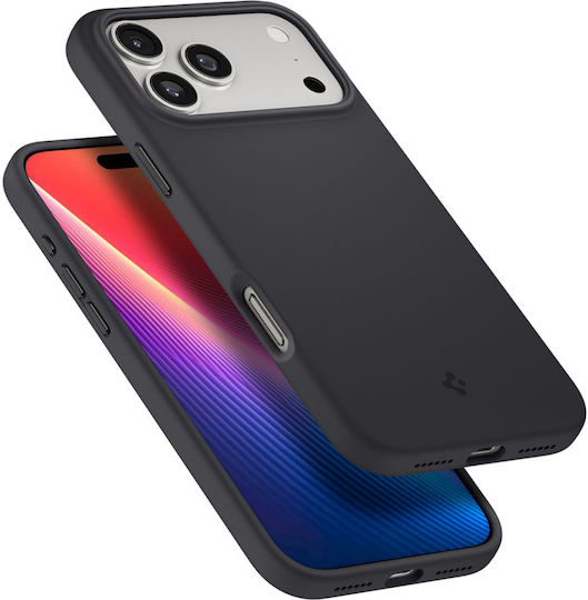 Spigen Silicone Fit Magsafe Umschlag Rückseite Silikon Schwarz (iPhone 17 Pro Max)