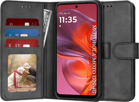 Techsuit Diary Книга Силикон Черен (Moto G05 / E15)