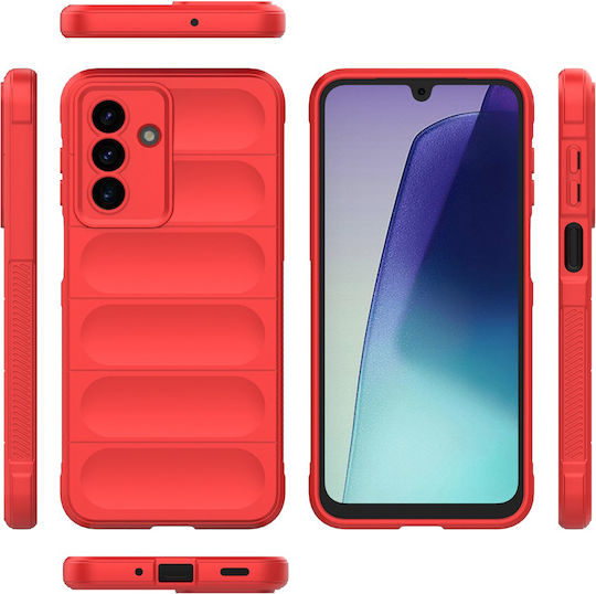 Techsuit Magic Umschlag Rückseite Silikon Rot (Galaxy A17)