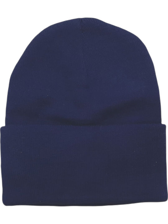 Beanie Unisex Σκούφος Πλεκτός σε Μαύρο χρώμα
