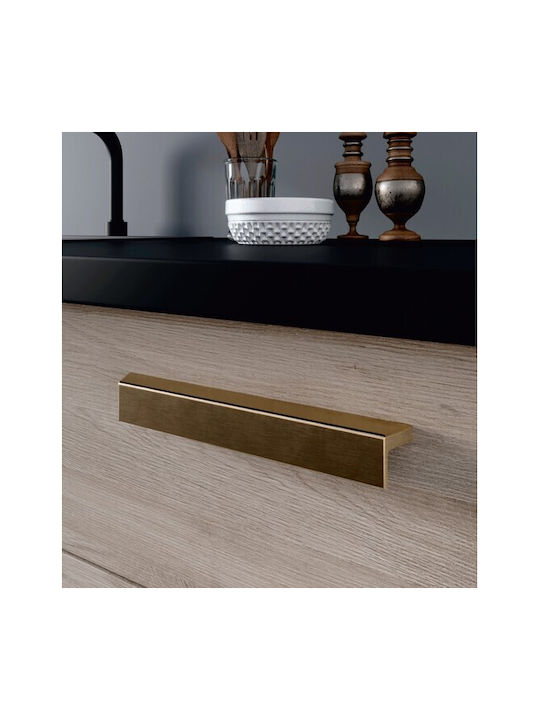 Sc Herrajes Furniture Handle from Metallic Bronze with Hole Centers 256mm