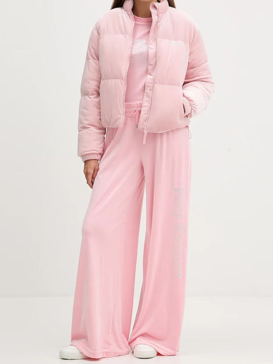 Juicy Couture Παντελόνι Φόρμας Βελουτέ Pink