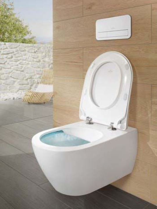 Villeroy & Boch Combi Pack Λεκάνη Κρεμαστή Rimless με Καζανάκι με Slim Κάλυμμα Λευκή Villeroy & Boch Combi Pack Λεκάνη Κρεμαστή Rimless με Καζανάκι με Slim Κάλυμμα Λευκή