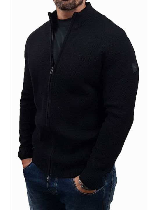 Herren Strickjacke Pure Black
