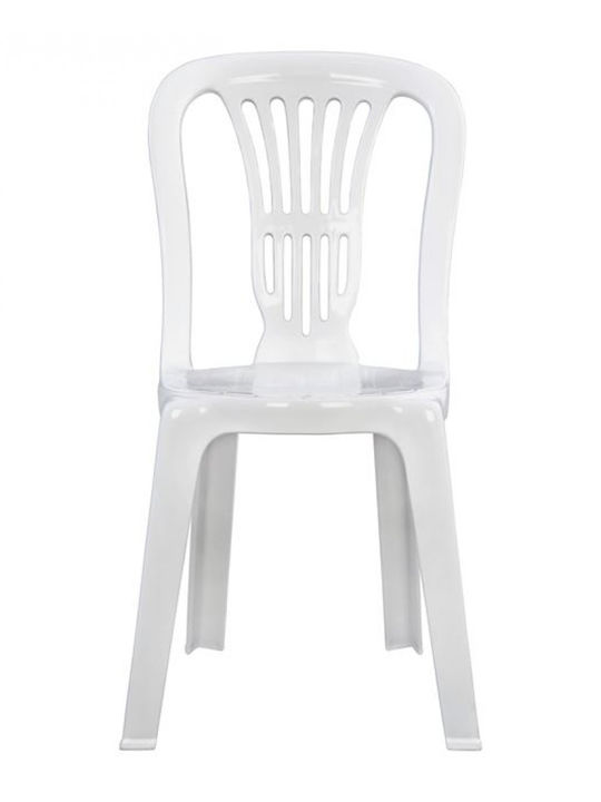 Outdoor Chair Plastic White 40x40x88cm
