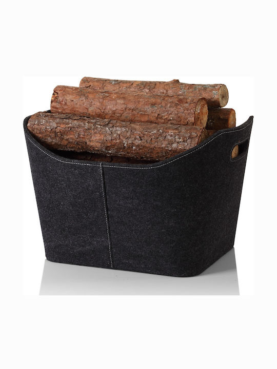 Home & Camp HCFT0973 Fabric Firewood Basket 53.5x43x36cm Gray