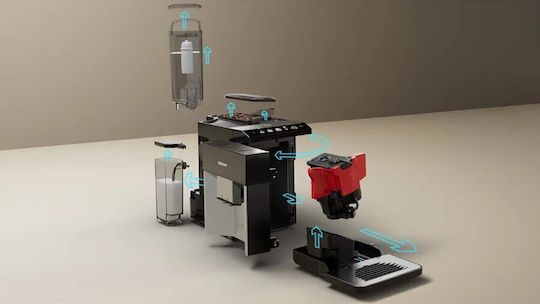 Siemens Eq.500 Automatic Espresso Coffee Machine 1500W Pressure 15bar for Cappuccino with Grinder Black TQ513R01
